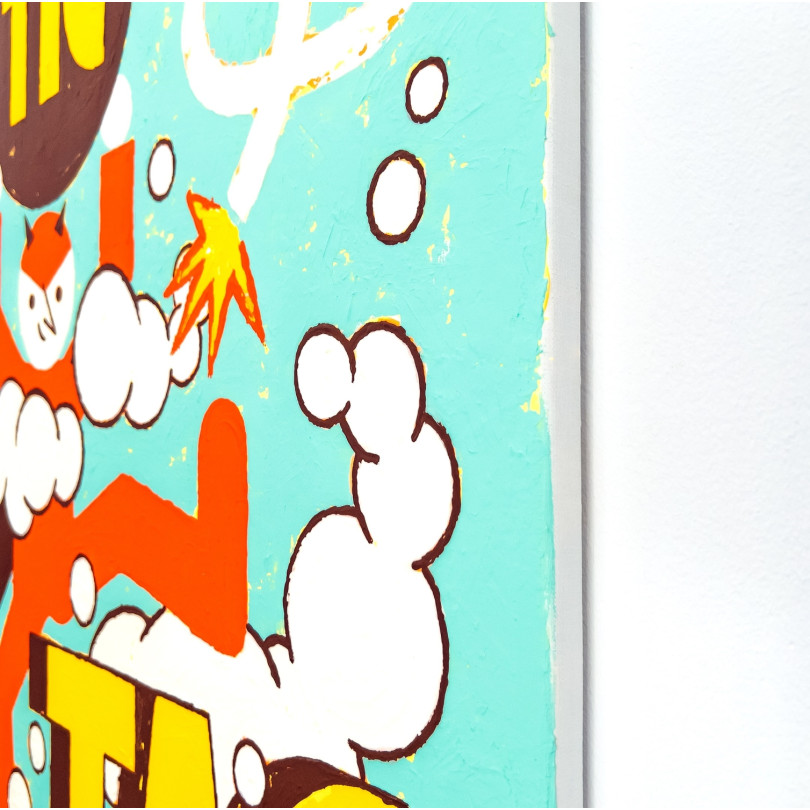 Peinture colorée au style Pop et graphique de Kike Ibañez