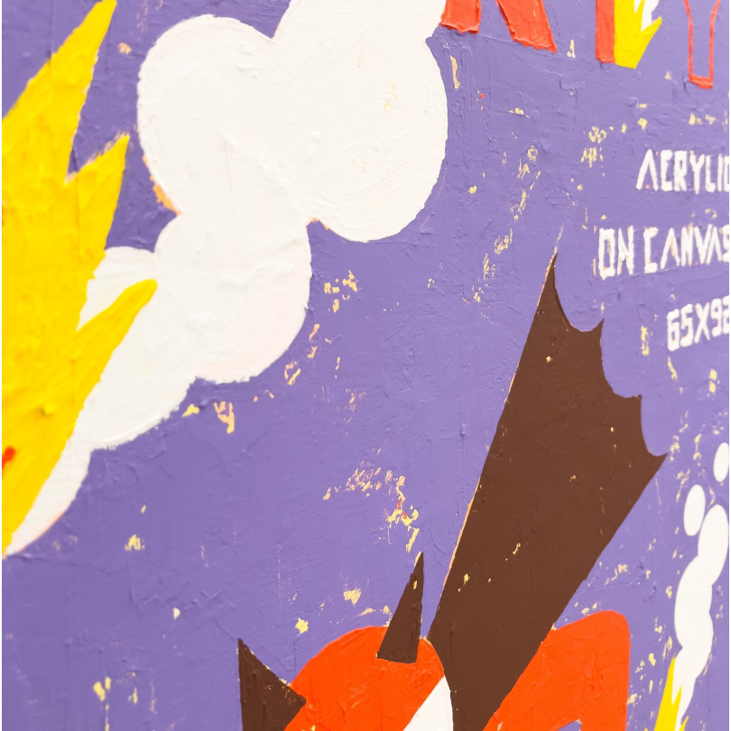 PARTY tableau de Kiko Ibañez, un hommage à la fête et au carnaval