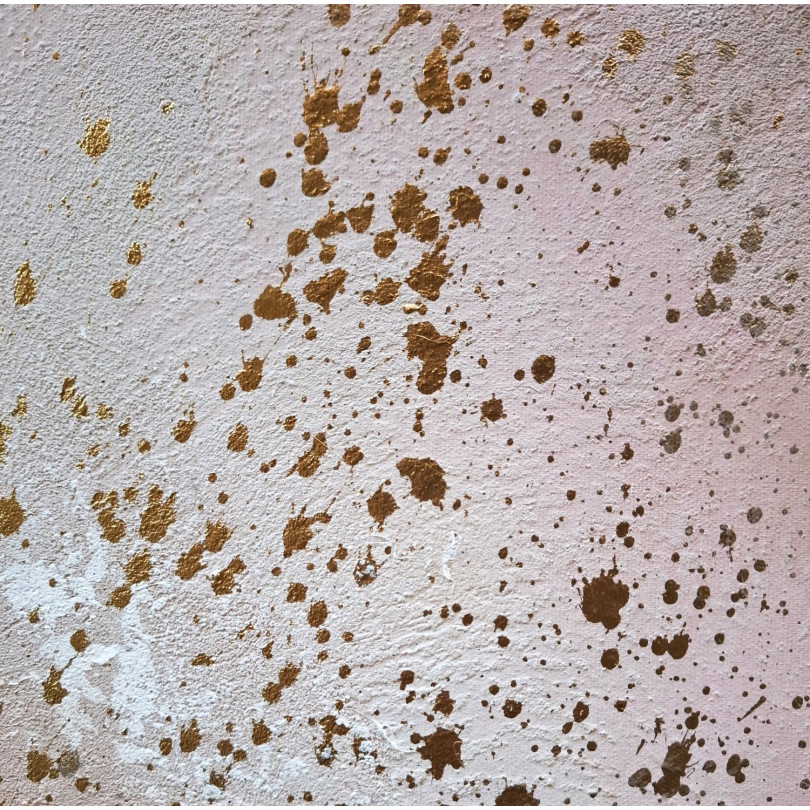 peinture abstraite rose beige contemporaine de Fortuny