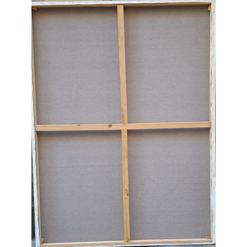 contemporary pink and beige abstract painting by Fortuny