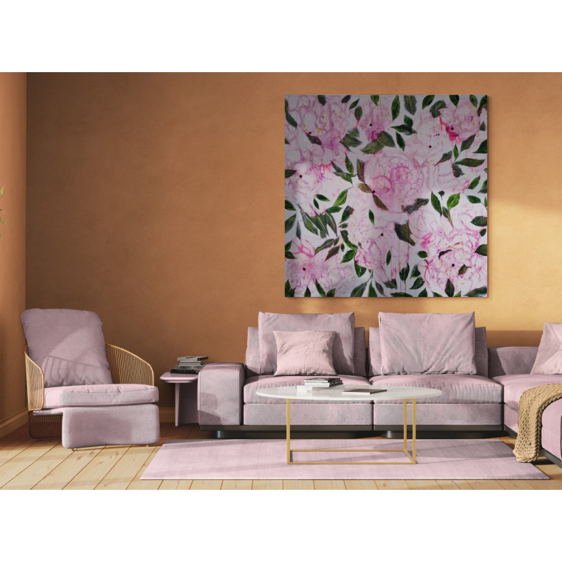 SPRING PINK pintura floral contemporánea de K. Fabrizzi