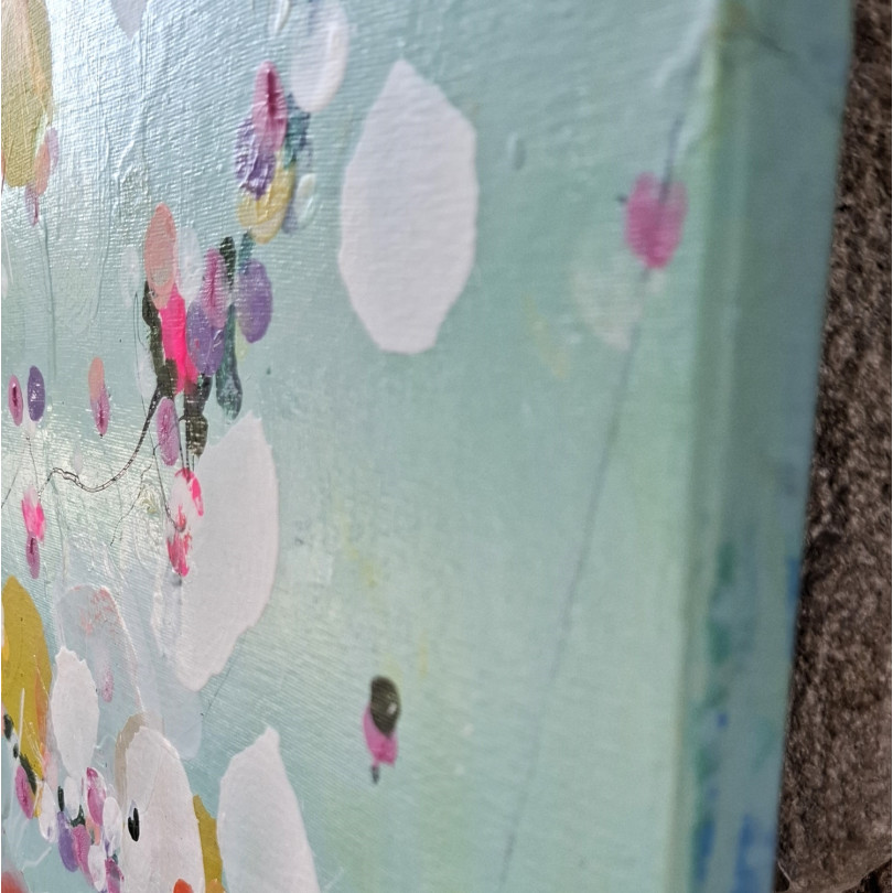 Pintura Contemporánea abstracta de Floración de Cerezos