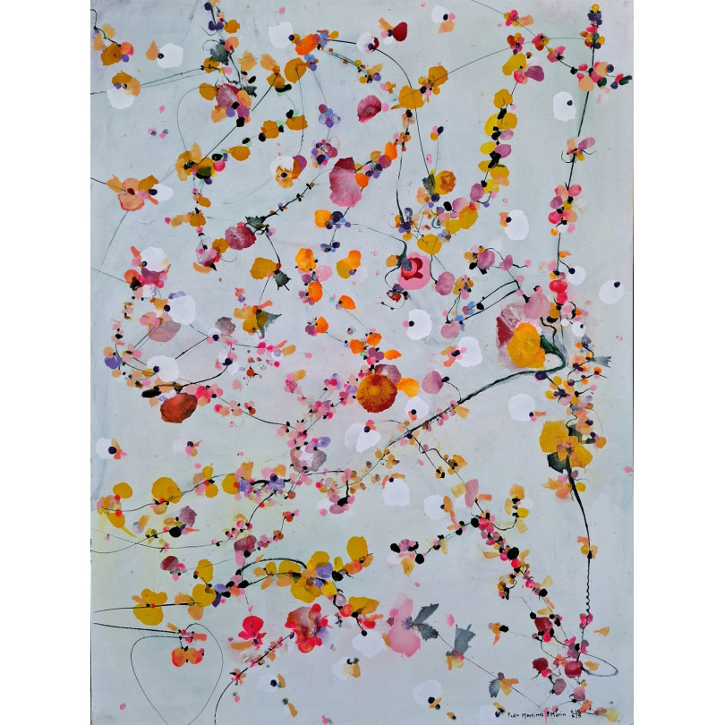 Floral contemporary painting by Martinez Marìn