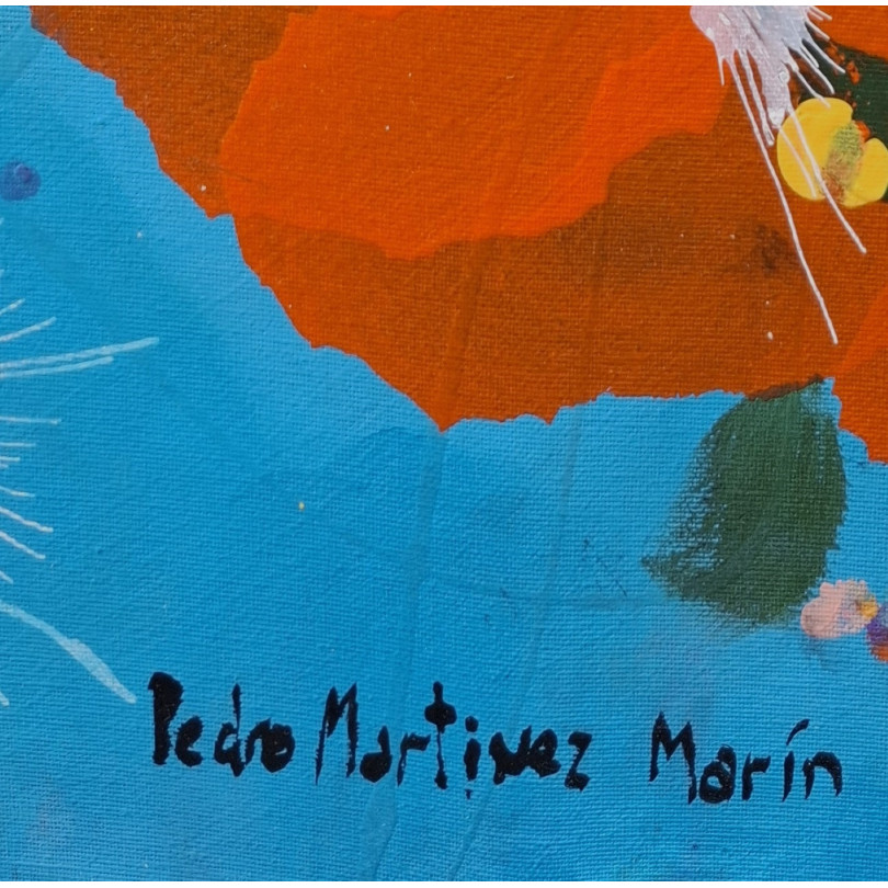 Explosión de Colores en esta pintura contemporánea de Martinez Marín