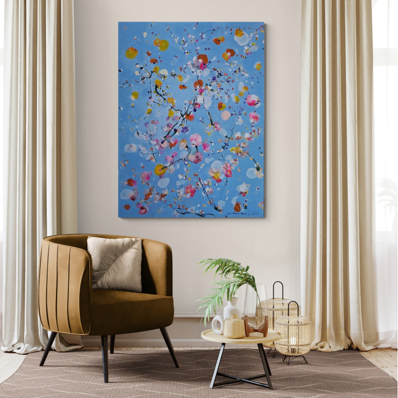 Danse Printanière – Peinture Contemporaine colorée et florale