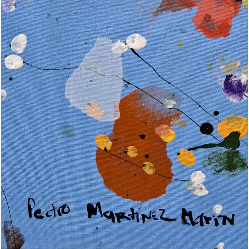 Contemporary painting evoking a spring dance, with vibrant colors