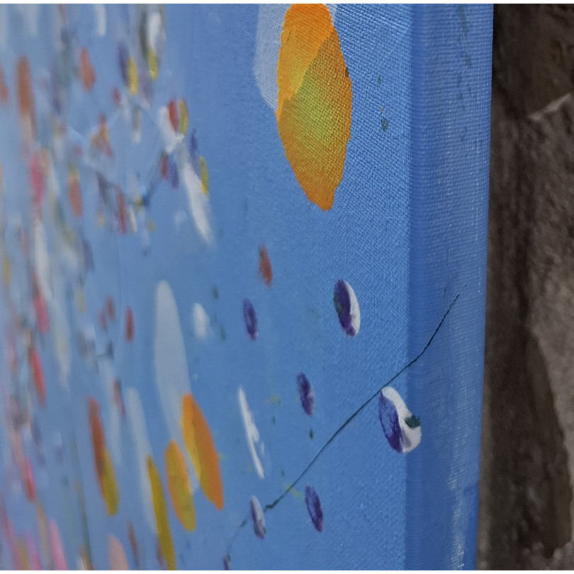 Contemporary painting evoking a spring dance, with vibrant colors