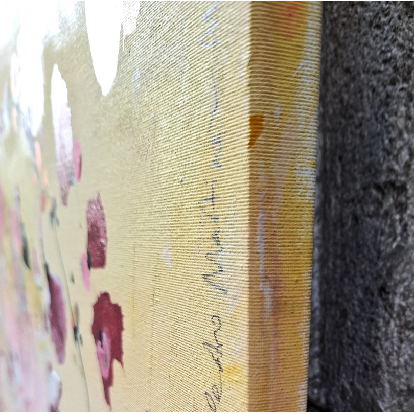 Jardin printanier abstrait et lumineux, Peinture Florale Contemporaine