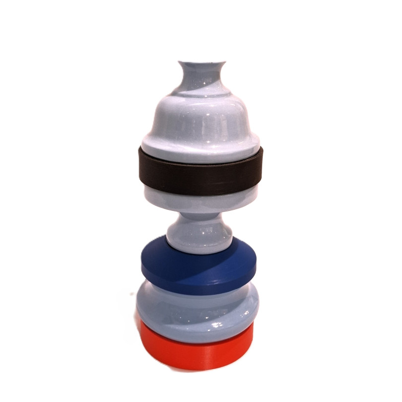 Contemporary totem sculpture with bauhaus inspiration