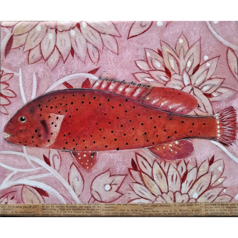 petit tableau Poisson Rouge de Fabrizzi
