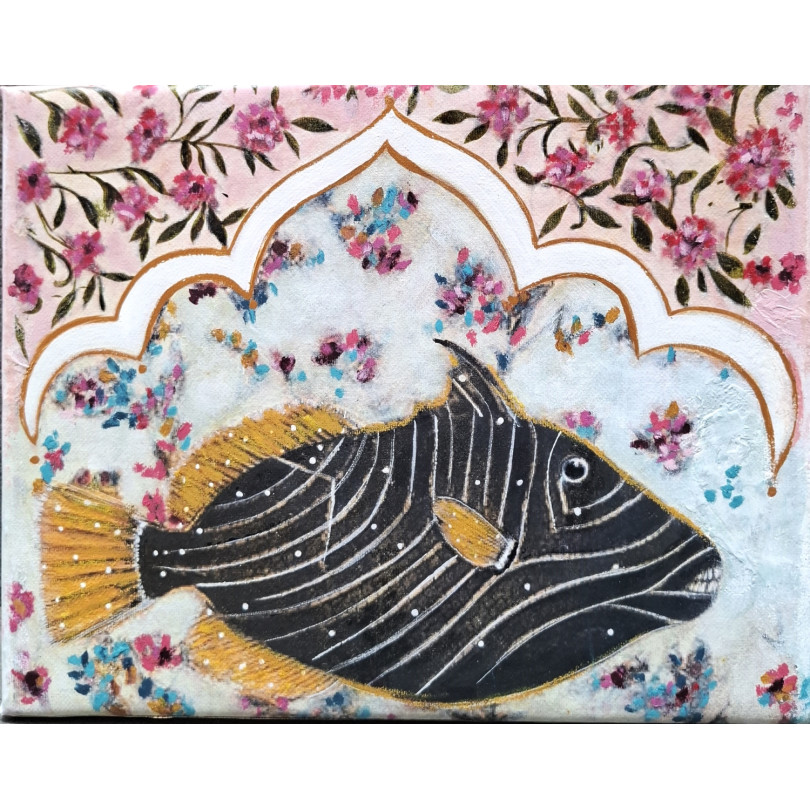 BIG FISH small painting by Karenina Fabrizzi