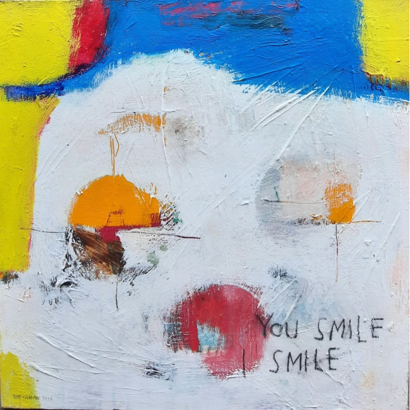 YOU SMILE small contemporary colorfull painting