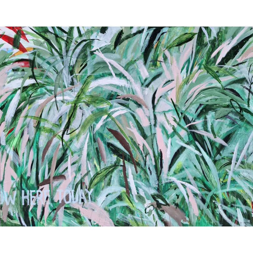NOW HERE TODAY obra grande formato del pintor The Catman