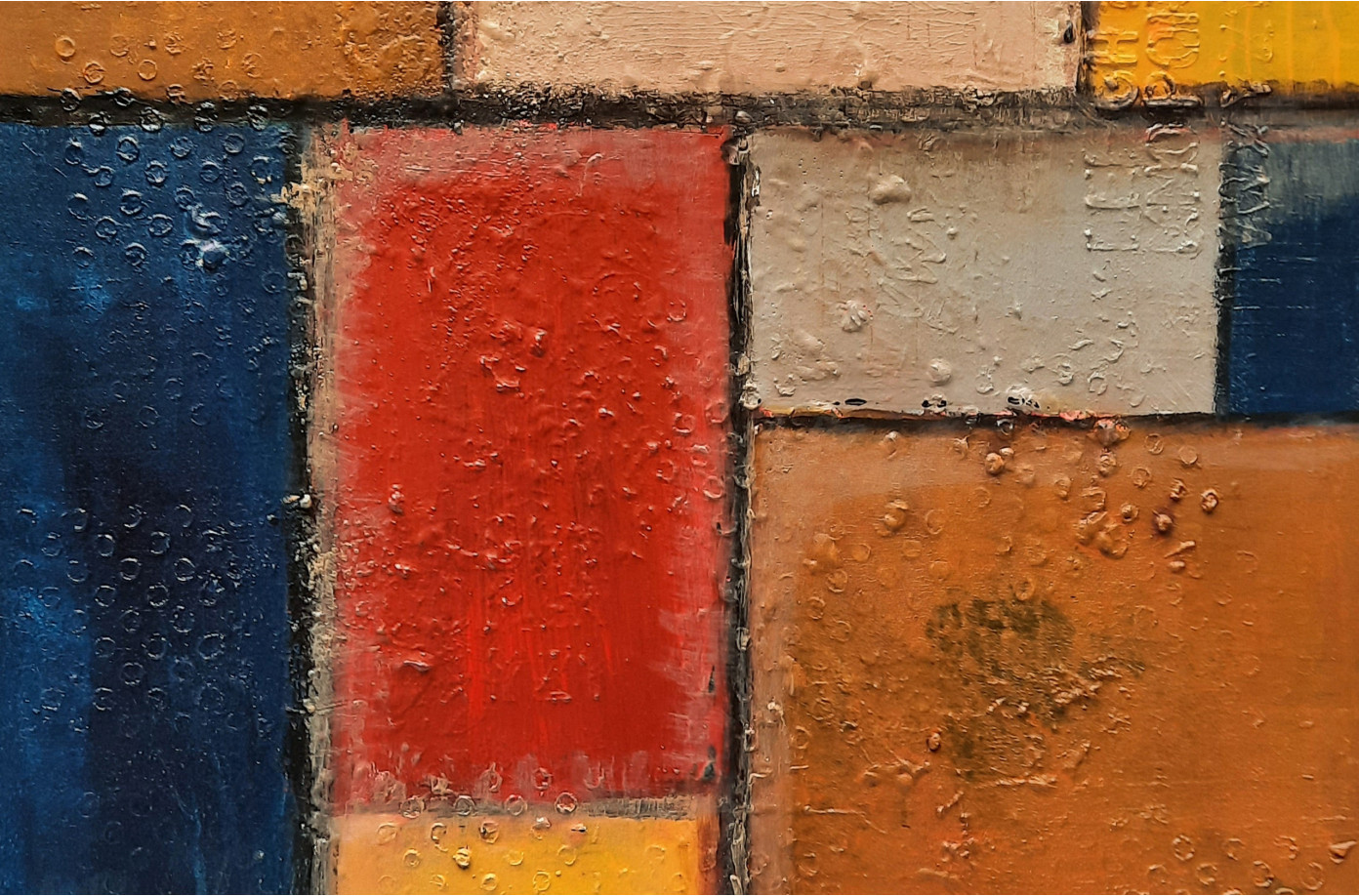 Peintures Fields of color par Marike Koot. Mondrian inspiration